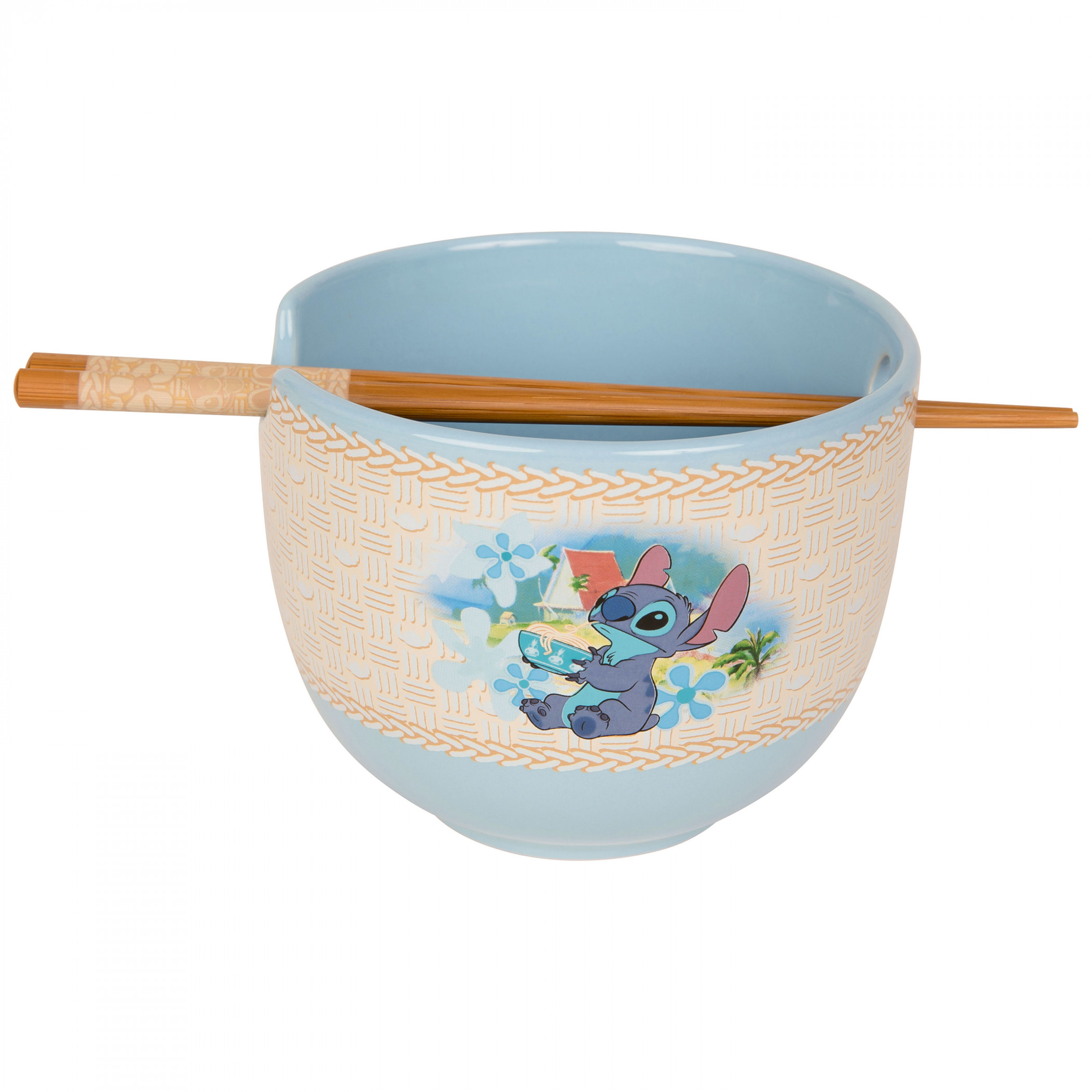 Disney Stitch Noodles Please Ramen Bowl with Chopsticks